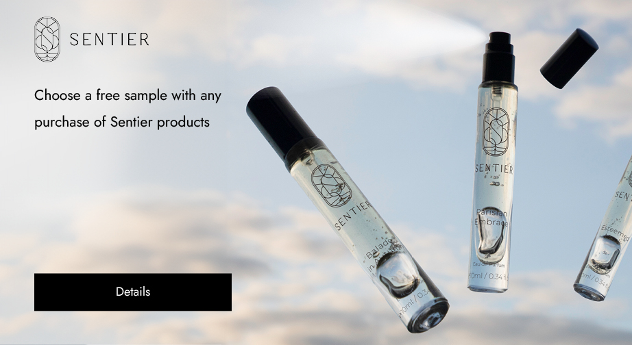 Buy any Sentier product and choose a free sample