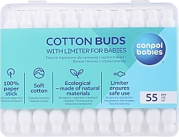 Fragrances, Perfumes, Cosmetics Cotton Buds with Limiter, 55 pcs. - Canpol Babies