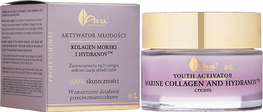 Anti-Wrinkle Cream - Ava Youth Activator Collagen + Hydranov Cream — photo N2