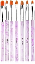 Nail Gel Brush Set, 7 pcs - Canni Gel Brush Set — photo N3