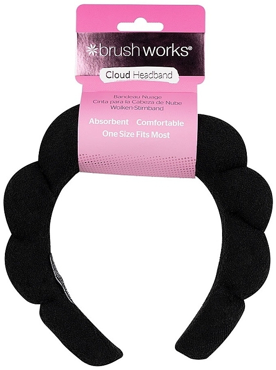 Headband, black - Brushworks Black Cloud Headband — photo N1