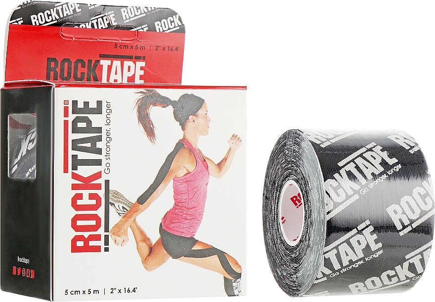 Kinesio Tape "Black Logo" - RockTape Design — photo N1