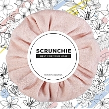 MakeUp - Suede Classic Hair Scrunchie, Peach — photo N1