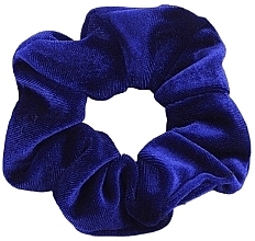 Fragrances, Perfumes, Cosmetics Velour Scrunchie, blue - Ecarla