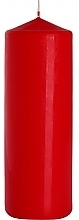 Cylindrical Candle 80x200 mm, red - Bispol — photo N1