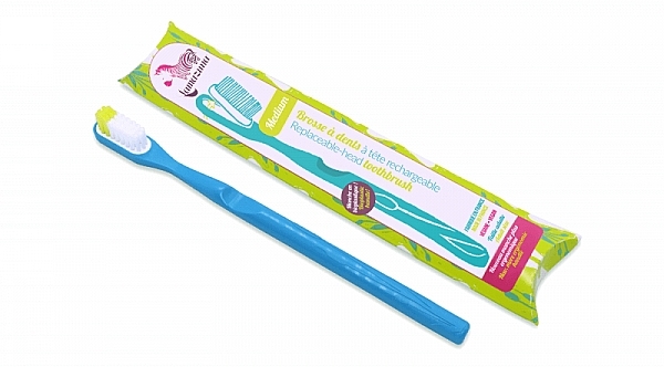 Bioplasty Toothbrush with Replaceable Head, soft, blue - Lamazuna Toothbrush — photo N6