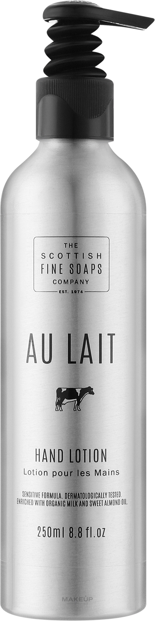 Hand Lotion - Scottish Fine Soaps Au Lait Hand Lotion (aluminium bottle) — photo 250 ml