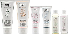 Fragrances, Perfumes, Cosmetics Set - Naif Newborn Starter Kit (wash/gel/200ml + bth/oil/100ml + dp/cr/75 ml + b/cr/75ml + b/oil/100ml + b/lot/200ml)