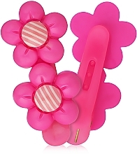 Fragrances, Perfumes, Cosmetics Hair Clip "Two Flowers", crimson, d-098 - Dini Kids