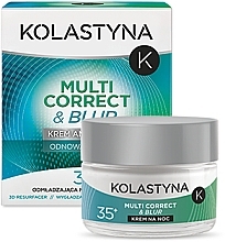 Fragrances, Perfumes, Cosmetics Rejuvenating Night Cream - Kolastyna Multi Correct & Blur Antiageing Night Cream 35+