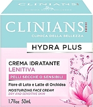 Moisturizing & Soothing Face Cream for Dry & Sensitive Skin - Clinians Hydra Plus Moisturizing Face Cream — photo N1