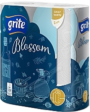 Paper Towels "Blossom", 2 layers, 88 sheets, 2 rolls - Grite — photo N2