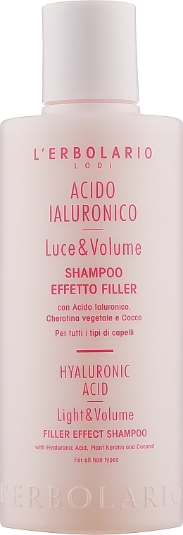 Hyaluronic Acid & Vegetable Keratin Shampoo - L'Erbolario Acido Ialuronico Luce & Volume Shampoo Effetto Filler — photo N1