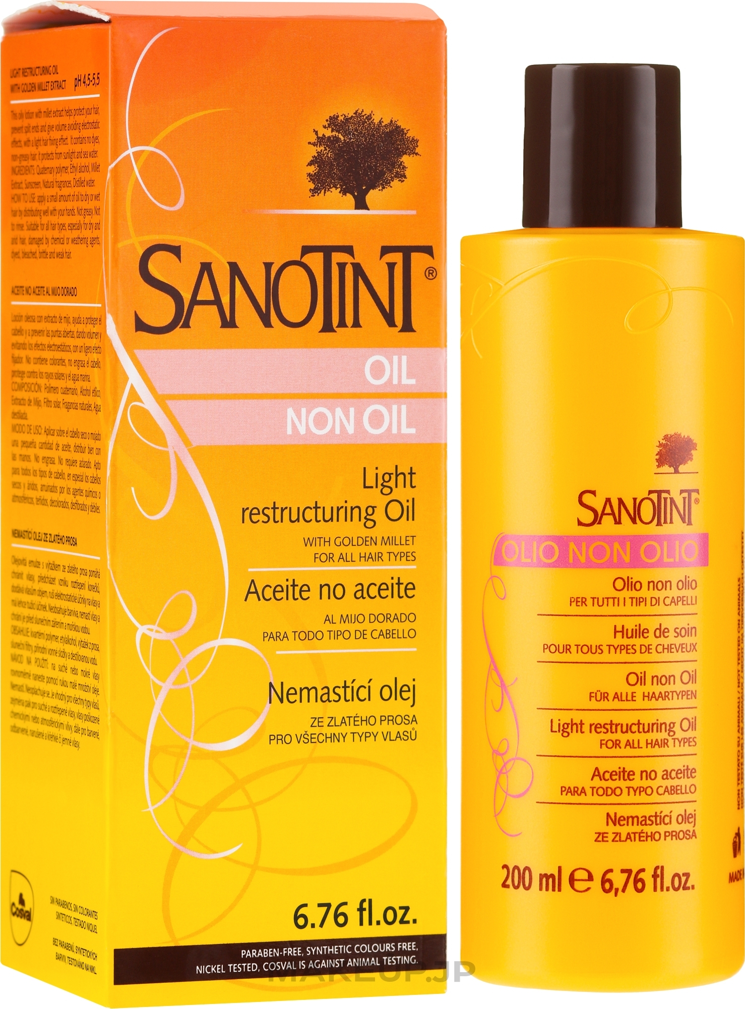 Non-Greasy Restructuring Hair Oil - Sanotint Oil Non Oil — photo 200 ml