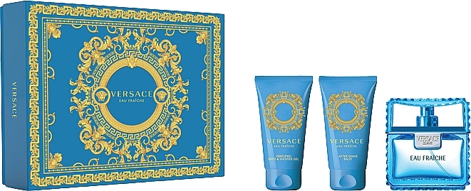 Versace Man Eau Fraiche - Set (edt/50ml + a/sh/balm/50ml + sh/gel/50ml) — photo N1