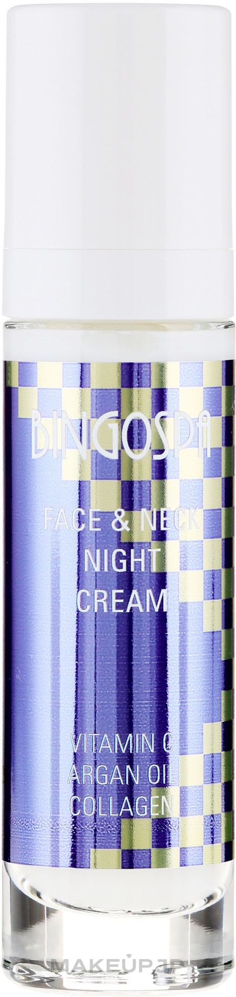 Face & Neck Cream with Vitamin C, Argan Oil & Collagen - BingoSpa Face&Neck Night Cream — photo 50 g