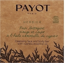 Cypress Essential Oil Face & Body Soap - Payot Herbier Face & Body Cleansing Bar — photo N1