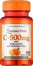 Vitamin C with Bioflavonoids & Rosehip Dietary Supplement - Puritan's Pride Vitamin C-500 Mg With Bioflavonoids & Rose Hips — photo N1