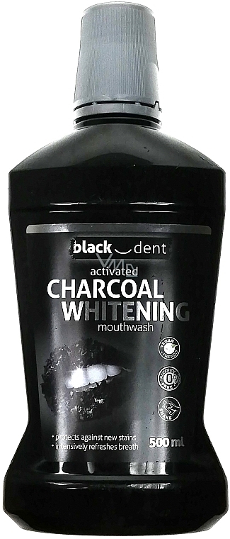 Mouthwash - Mattes Black Activated Charcoal Whittening — photo N1