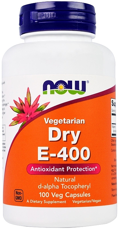 Vitamin E-400 Capsules - Now Foods Vitamin E-400 D-Alpha Tocopheryl Veg Capsules — photo N2