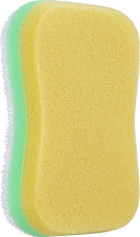 Massage Body Sponge, yellow-green - Sanel Fit Kosc — photo N1
