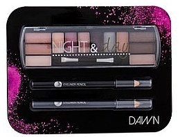 Fragrances, Perfumes, Cosmetics Set - Cosmetic 2K Night & Day Dawn (eye/sh/8,16g + eye/pen/2x0,6g)