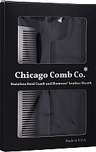 Fragrances, Perfumes, Cosmetics Hair Brush - Chicago Comb Co Giftbox Model No. 3 RVS + Hoesje