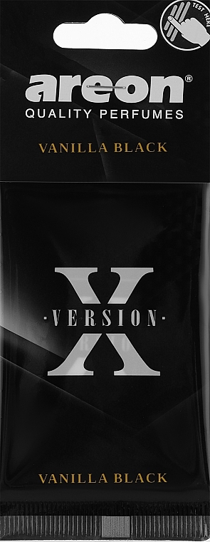 Black Vanilla Car Air Freshener - Areon X-Version Vanilla Black — photo N1