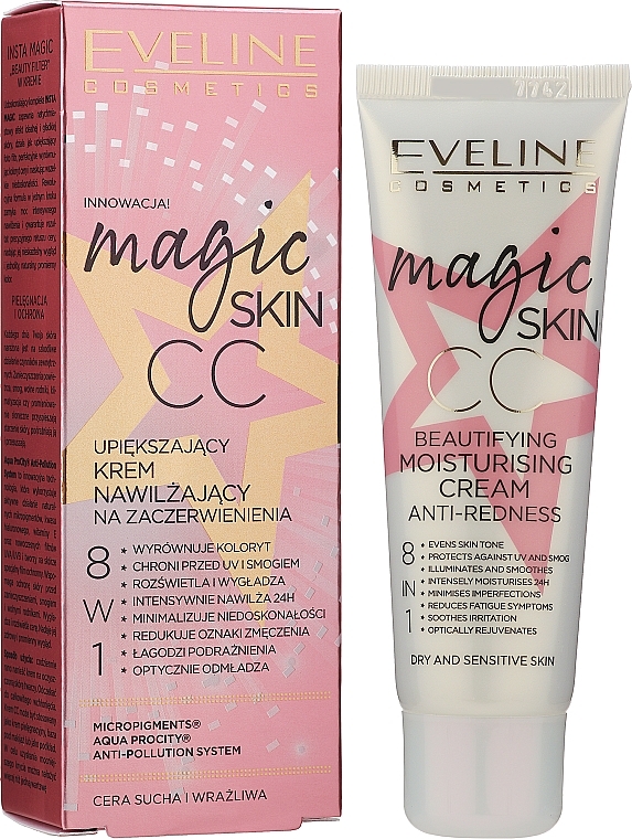 CC-Cream - Eveline Cosmetics Magic Skin CC Moisturising Cream Anti-Redness — photo N3