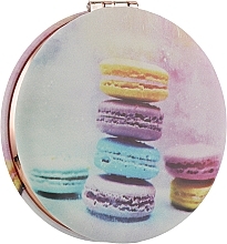 Fragrances, Perfumes, Cosmetics Dual Round Mirror "Macaron", metal, variant 1 - Cosmo Shop CS A11