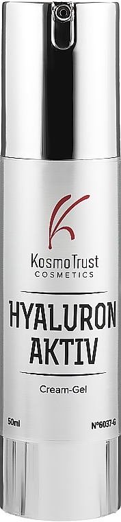 Face Cream with Low Molecular Hyaluronic Acid - KosmoTrust Cosmetics Hyaluron Aktiv Cream-Gel — photo N1