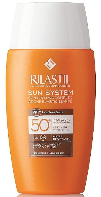 Sunscreen Toning Face Fluid SPF50 - Rilastil Sun System Comfort Colour Fluid SPF 50 — photo N1