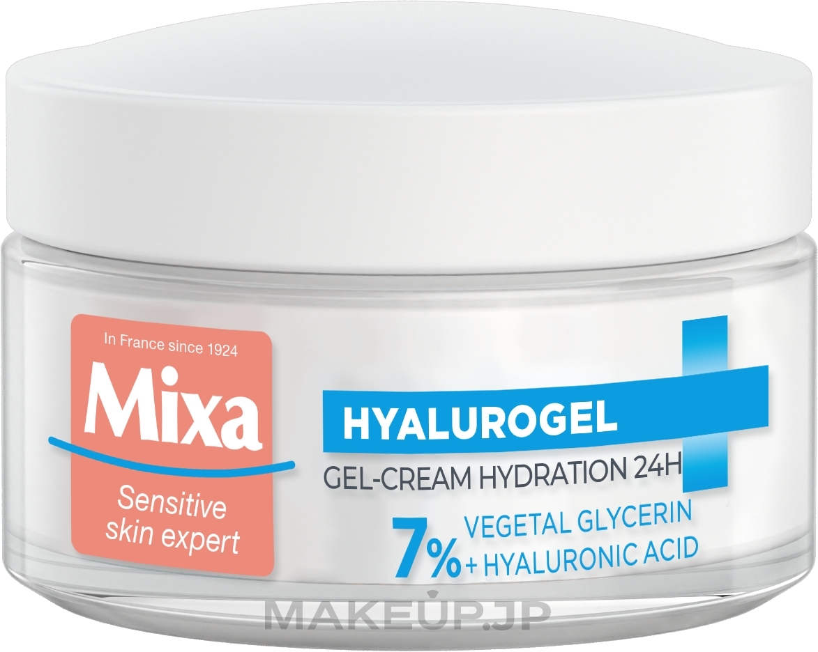 Moisturizing Facial Cream Gel with Hyaluronic Acid & Glycerin for Normal & Sensitive Skin - Mixa Hydrating Hyalurogel Intensive Hydration — photo 50 ml