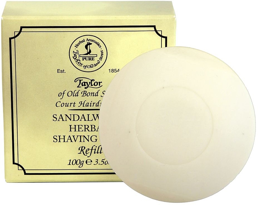 Sandalwood Shaving Soap (refill) - Taylor Of Old Bond Street Sandalwood Herbal Shaving Soap Refill — photo N1
