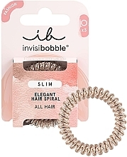 Fragrances, Perfumes, Cosmetics Hair Band - Invisibobble Slim Bronze and Beads Elegant Hair Spiral	