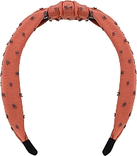 Fragrances, Perfumes, Cosmetics Hair Band FA-5618, orange with a gray dot - Donegal