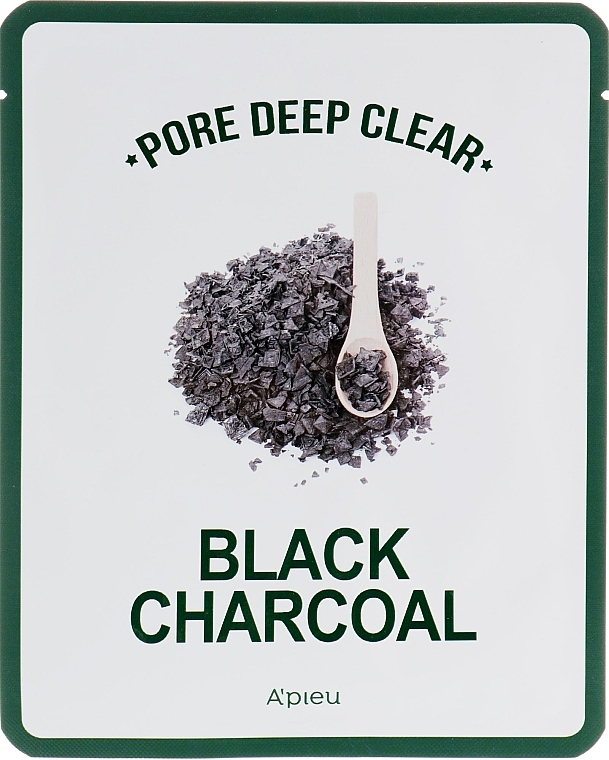 Pore Cleansing Charcoal Sheet Mask - A'pieu Pore Deep Clear Black Charcoal Mask — photo N1