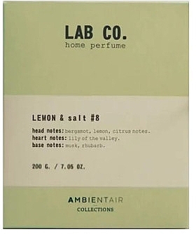 Scented Candle - Ambientair Lab Co. Lemon & Salt #8 — photo N2