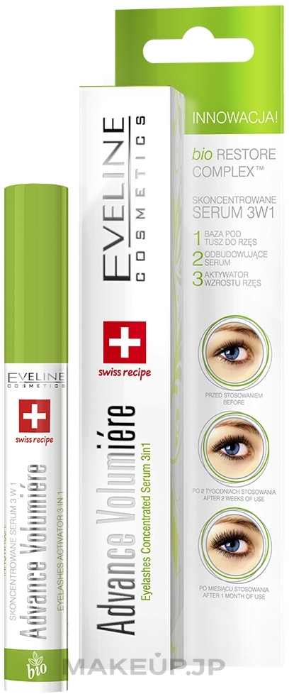 Active Lash Serum 3 in 1 - Eveline Cosmetics Cosmetics Eyelashes Concentrated Serum 3In1 — photo 10 ml