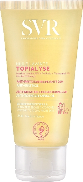 GIFT! Anti-Itch Lipid-Regenerating Cleansing Oil - Svr Topialyse Huile Lavante — photo N1