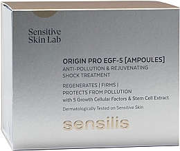 Fragrances, Perfumes, Cosmetics Anti-Aging Face Ampoules - Sensilis Origin PRO EGF-5 Ampoules