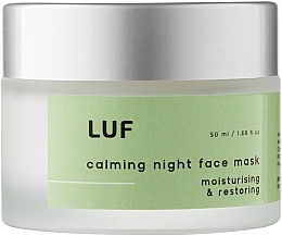 Fragrances, Perfumes, Cosmetics Soothing Night Face Mask with Ceramides & Prebiotics - Luff Calming Night Face Mask