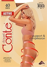 Fragrances, Perfumes, Cosmetics Tights "Active" 40 Den, natural - Conte