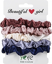 Fragrances, Perfumes, Cosmetics Satin Scrunchie Set, 5 pcs. - Yeye #6