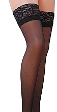 Fragrances, Perfumes, Cosmetics Stockings with Lace ST003, 17 Den, nero - Passion