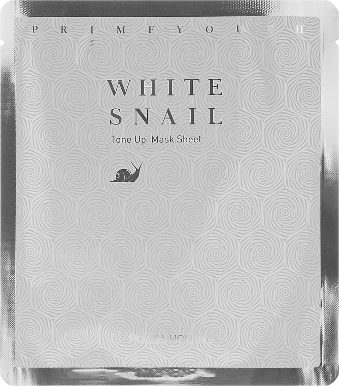 Face Mask - Holika Holika Prime Youth White Snail Tone-up Mask Sheet — photo N1