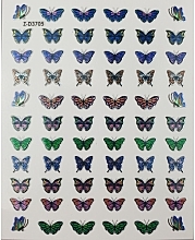 Fragrances, Perfumes, Cosmetics Self-adhesive Nail Stickers "Colored Butterflies", 0093 - Deni Carte