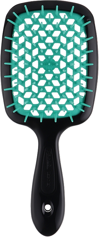 Hair Brush 71SP226 TFF, black and turquoise - Janeke Superbrush — photo N1