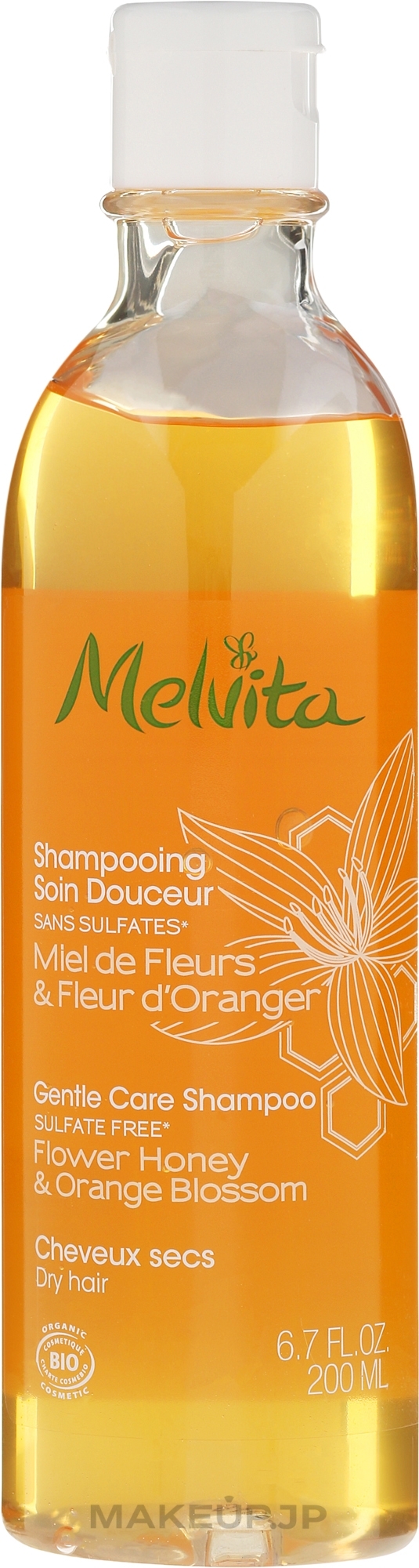 Gentle Shampoo for Thin & Dry Hair "Honey & Orange Blossom" - Melvita Gentle Nourishing Shampoo — photo 200 ml