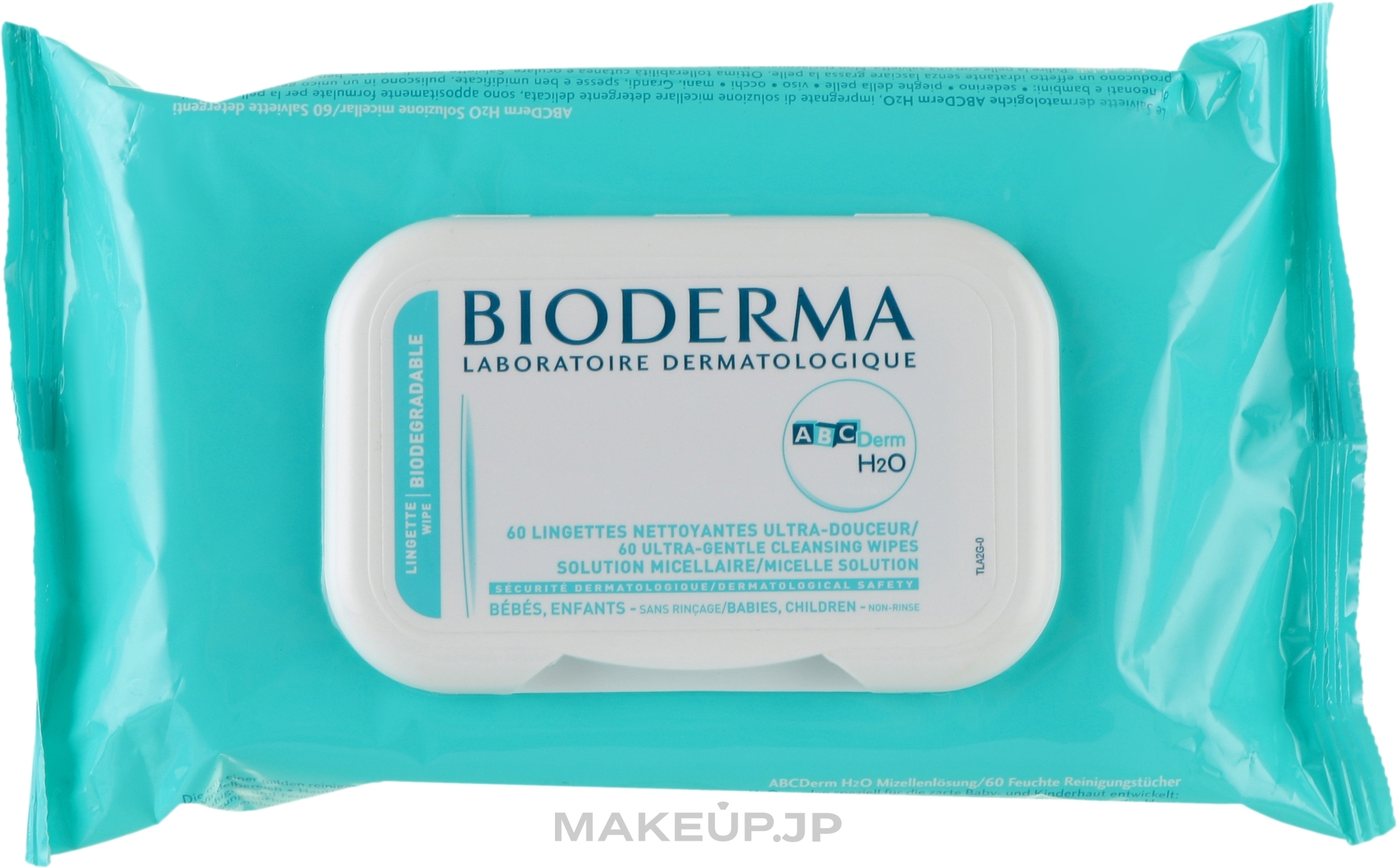 Baby Wet Wipes - Bioderma ABCDerm H2O — photo 60szt.